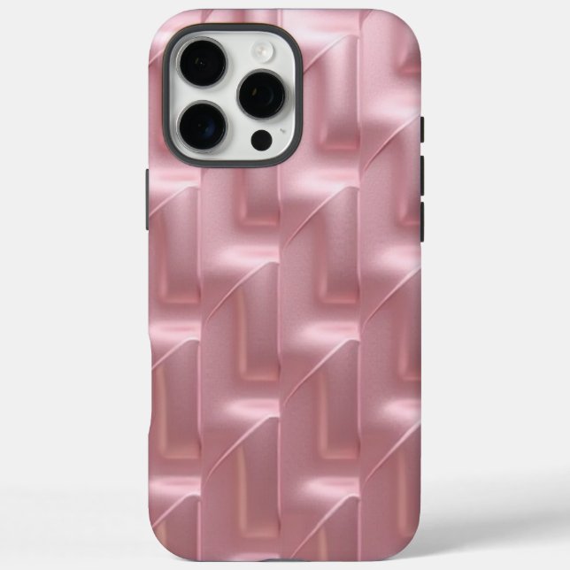 Stylish Pink Geometric Pattern iPhone Case (Back)