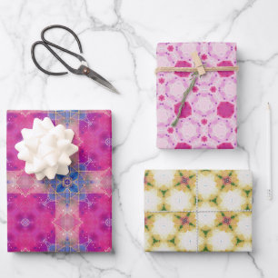 Stylish pink geometric shapes. Abstract Wrapping Paper Sheet