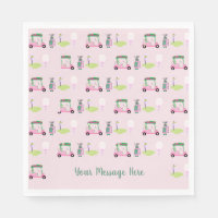 Stylish Pink Golf Design Personalised Messaage
