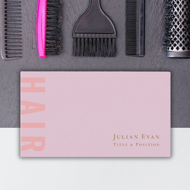Stylish Pink Hair Stylist Business Card (Creator Uploaded)