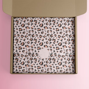 Stylish Pink Leopard Print Business Packaging Tissue Paper