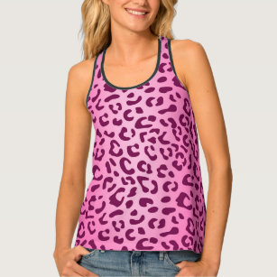 Stylish Pink Leopard Print Singlet