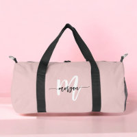 Stylish Pink Monogram Name Girl's Script Sports