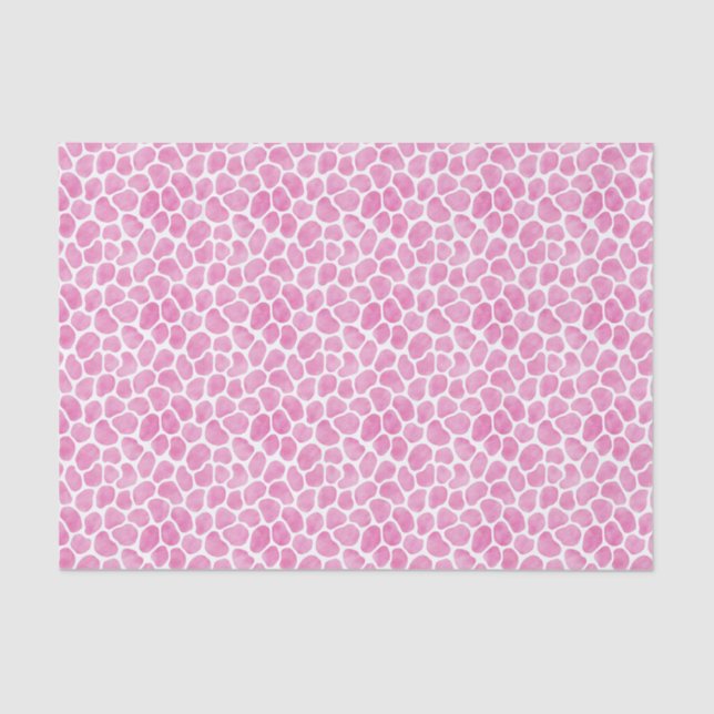 Stylish Pink on Pink Giraffe Pattern Tissue Paper (Front)