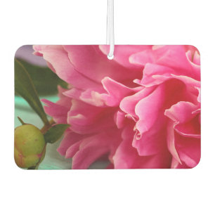 Stylish Pink Peony Flower Photography Car Air Freshener