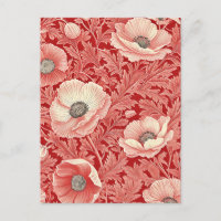 Stylish Pink Red Poppies Floral Art