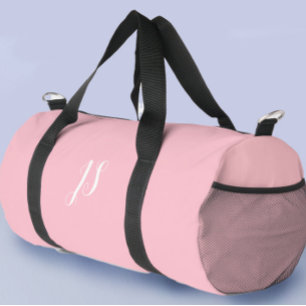 Stylish Pink Womens Custom Travel or Gym Duffle Bag