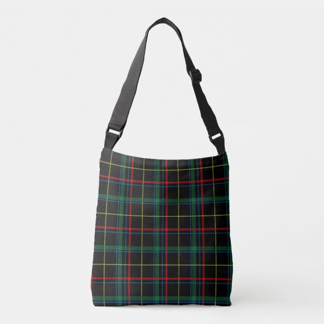 stylish plaid checks crossbody bag (Front)