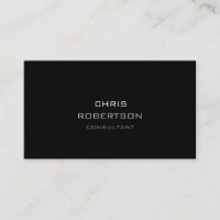 Stylish Plain Black Attractive Business Card