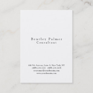 Stylish Plain Black & Simple White Professional Business Card