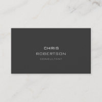 Stylish Plain Grey Attractive Business Card