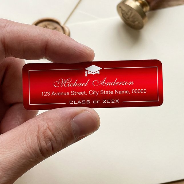 Stylish Plain Red Gradient Graduation Cap Graduate (Creator Uploaded)