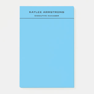 Stylish Plain Simple Professional Sky Blue Post-it Notes