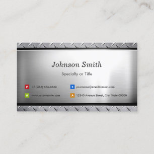 Stylish Platinum Look - Professional Customisable Business Card