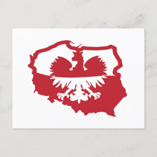 Stylish Poland Polska Flag Postcard