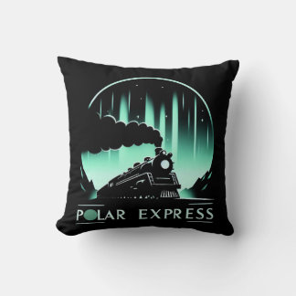 Stylish Polar Express Train Design Cushion