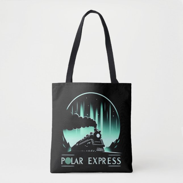  Stylish Polar Express Train Design Tote Bag (Front)
