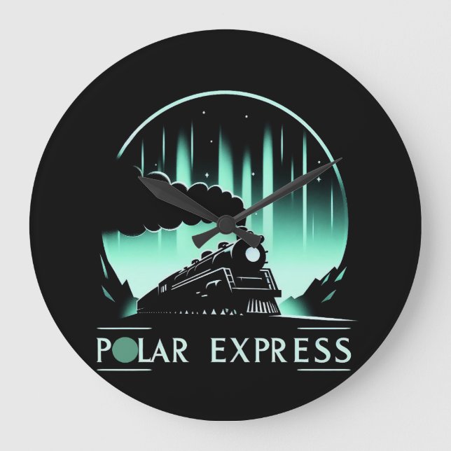  Stylish Polar Express Train Large Clock (Front)