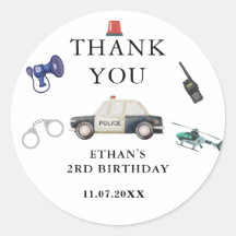 Stylish Police Kids Birthday