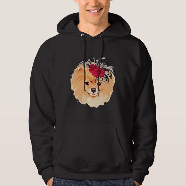 Stylish Pomeranian Hoodie (Front)