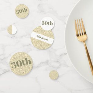 Stylish pretty personalised birthday confetti 30th