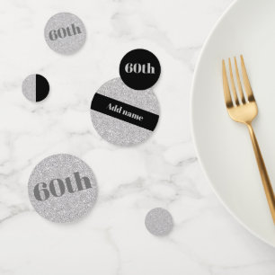 Stylish pretty personalised birthday confetti 60th