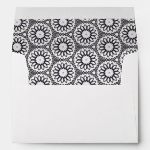 Stylish print inside elegant custom back flap  envelope