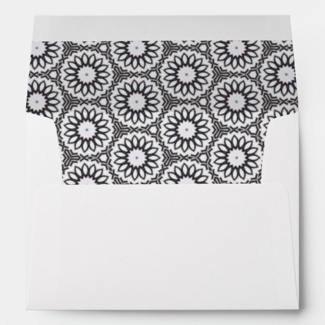 Stylish print inside elegant custom back flap  envelope (Back (Bottom))