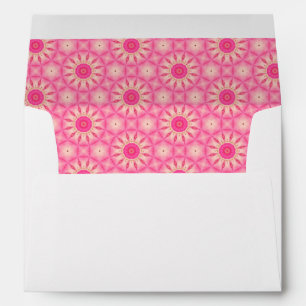 Stylish print inside pink star custom back flap  envelope