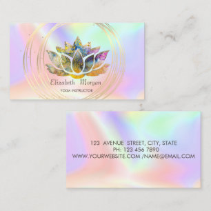 Stylish Professional,Gold Circles Lotus Opal Business Card