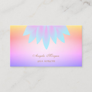 Stylish Professional Lotus Flower Ombre Business Card