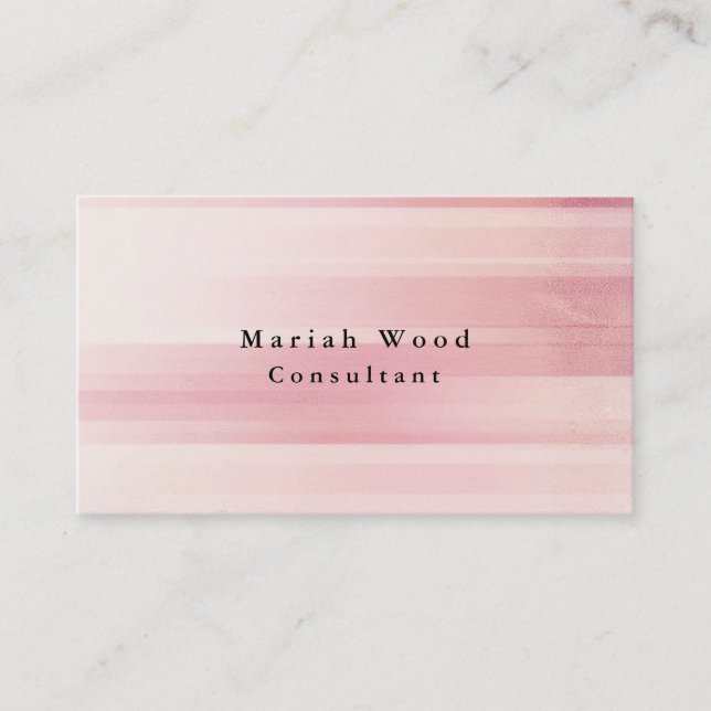 Stylish Professional Pink Texture Trendy Business Card (Front)