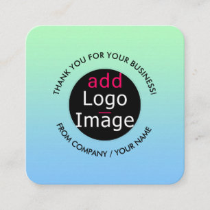 Stylish Professional Thank You Custom Gradient  Enclosure Card