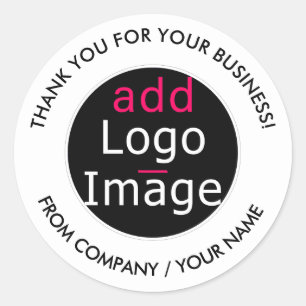 Stylish Professional Thank You Customised Classic Round Sticker