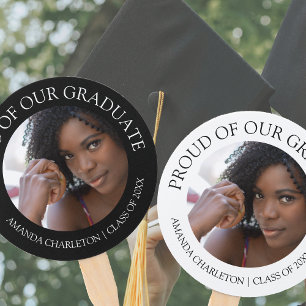Stylish Proud Of Our Graduate Photo Hand Fan