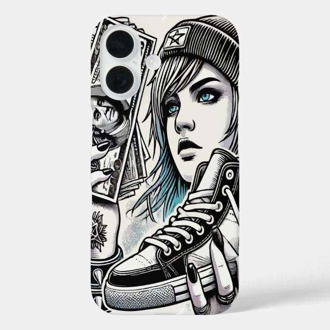 Stylish Punk Girl Case-Mate iPhone Case (Back)
