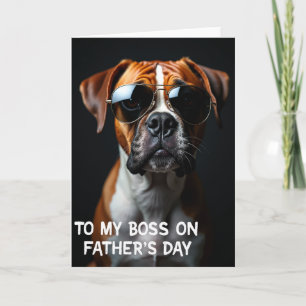 Stylish Pup Fathers Day Card