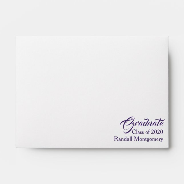 Stylish Purple Abstract Inside Typography Exterior Envelope (Front)