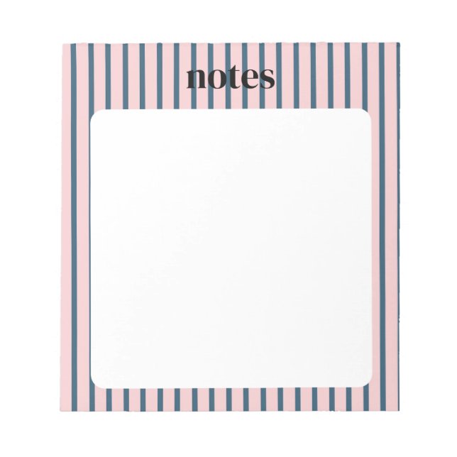 Stylish Purple and Blue Customisable Stationary Notepad (Front)