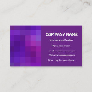 Stylish Purple and Dark Blue Business Card