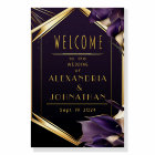 Stylish Purple and Gold Calla Lily Wedding