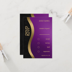 Stylish Purple and Gold Invitation