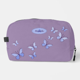 Stylish Purple Blue Butterfly Kaleidoscope Violet Dopp Kit