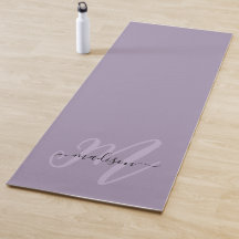 Stylish Purple Boho Script Monogram and Name