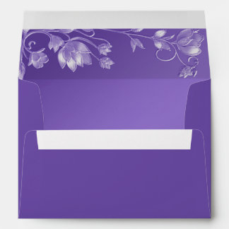 Stylish Purple Floral Envelope
