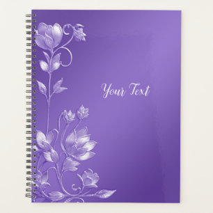 Stylish Purple Floral Planner