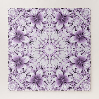 Stylish Purple Flowers Jigsaw Puzzle