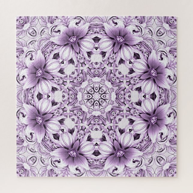 Stylish Purple Flowers Jigsaw Puzzle (Vertical)