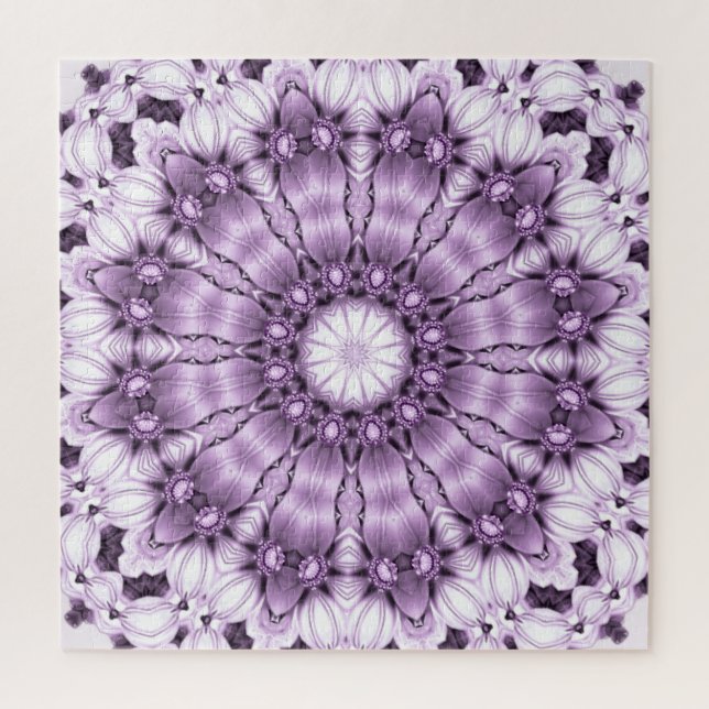 Stylish Purple Flowers Jigsaw Puzzle (Vertical)