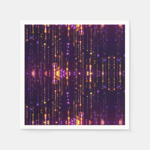 Stylish Purple Glitter Gold Mogern Sparkl  Napkin